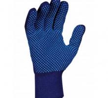KNITTED DOTTED GLOVES - BLUE  - Malik Products